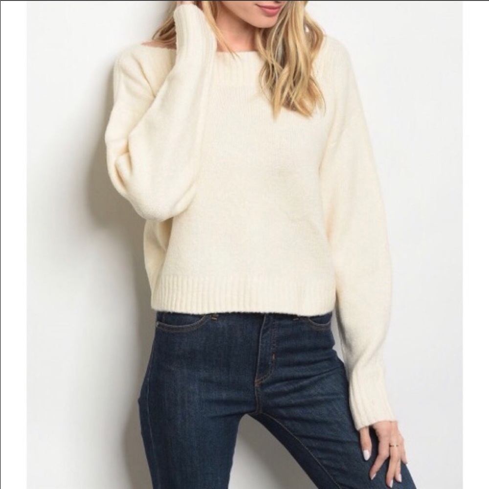 🔥Ivory Boatneck Sweater💕🥂